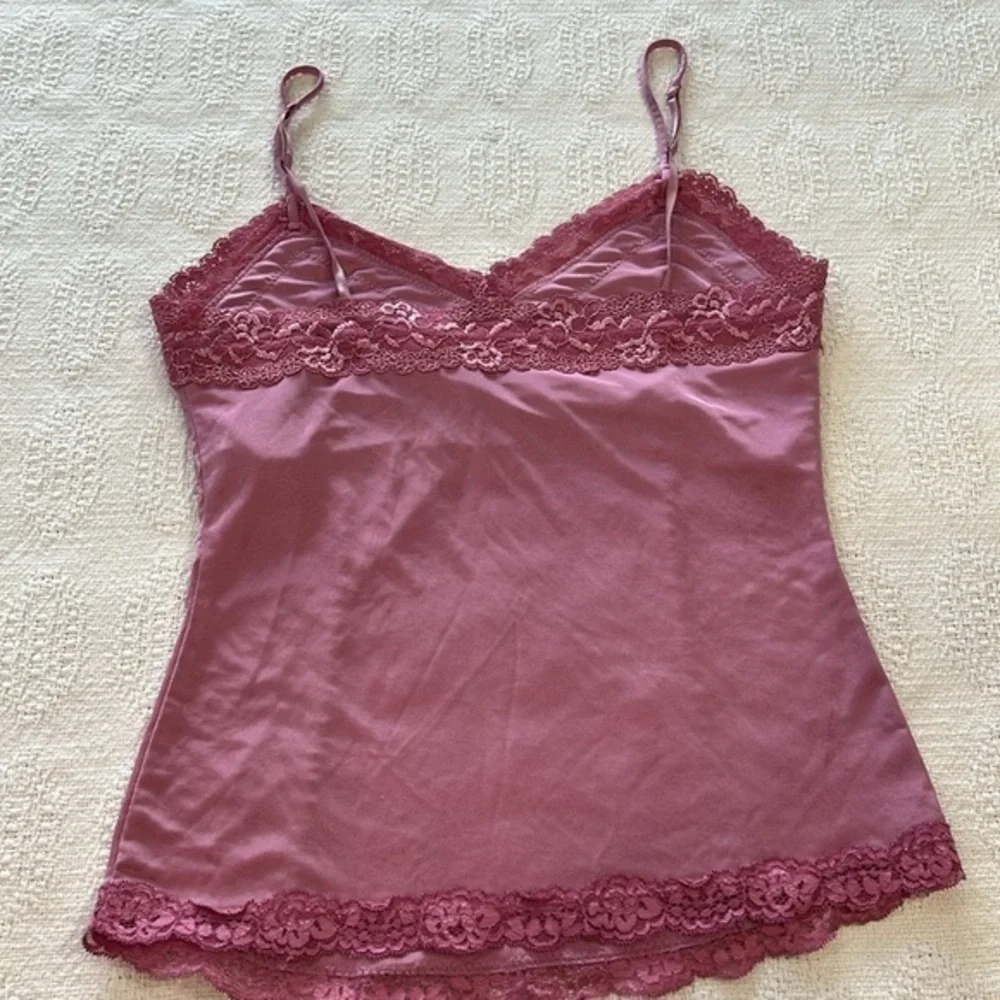 Victoria’s Secret pink lacy, silky Cami tank, sexy‎ size medium used - Picture 6 of 9